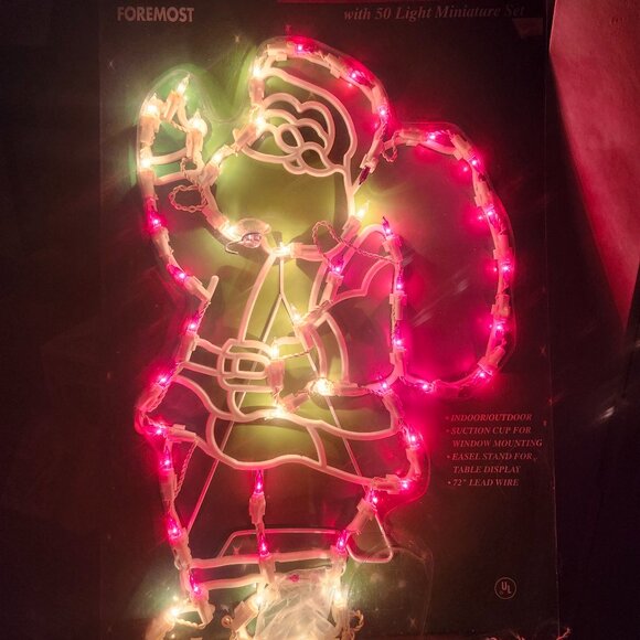 Vintage Foremost Christmas Illuminations Santa - Picture 4 of 4